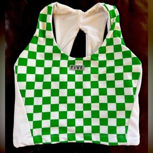 FIVE Dancewear checkered top, size AXS